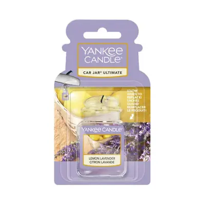 Yankee Candle Ultimate Car Jar 3D Air Freshener Lemon Lavender • £5.09