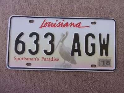 2018 LOUISIANA Pelican License Plate 633 AGW • $8