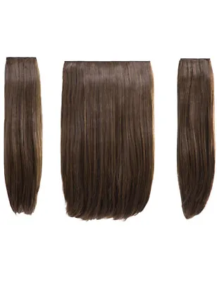 KOKO 18 Inch Three Piece STRAIGHT Clip In Hair Extension Heat Resistant 3 Piece • £11.99