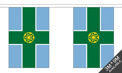 £12.99 • Buy Derbyshire Bunting - 9 Metres 30 Flag Banner Decoration - British County