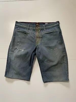 Vintage Y2K Von Dutch Kustommade Originals Motorcycle Denim Jean Shorts Sz. 32 • $34.99