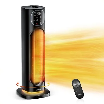 $57.99 • Buy 1500W Electric Oscillating Ceramic Tower Space Heater For Home With Remote