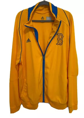 Adidas UCLA Bruins 2XL NCAA Men Yellow Embroidered Zip Warmup Basketball Jacket • $24