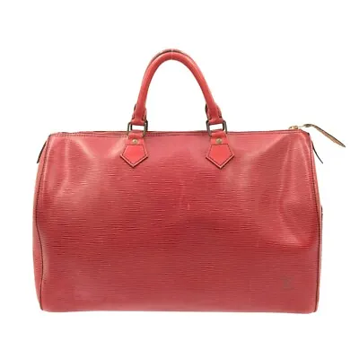 Auth LOUIS VUITTON Speedy 35 M42997 Castilian Red Epi .V.I.0970 Handbag • $490