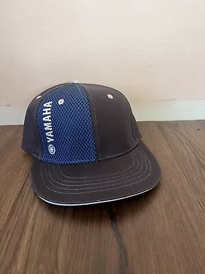 Yamaha Racing Cap Hat Fitted Blue N Black Adult Headwear OSFA Strechy Fit • $14.99