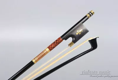 New Advance Violin Bow 4/4 Black Carbon Fiber Bow Ebony Frog Balance Straight • $31.84