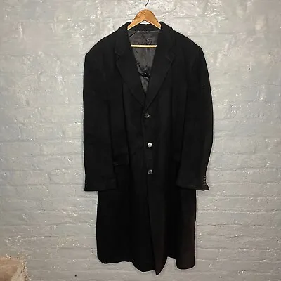 Neiman Marcus Men's 100% Cashmere Black Pea Coat *See Description* • $124.41