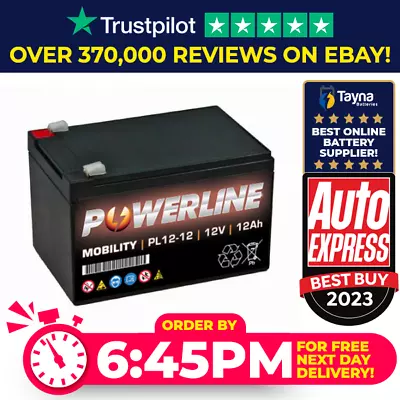 Single Powerline 12 VOLT 12Ah Battery • £27.70