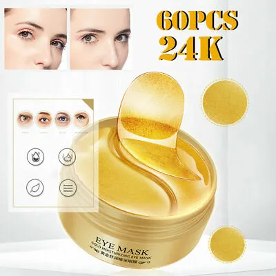 £7.99 • Buy 30 Pairs Dark Circle Gel Collagen Under Eye Patches Pad Mask Anti-Wrinkle Gold *
