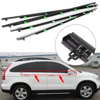 4pcs Car Outside Window Door Weatherstrip Seal Belt For Honda CR-V 2007-11 10 09 • $44.79