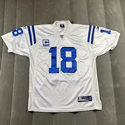$39.99 • Buy Reebok NFL Peyton Manning Colts Jersey Mens Size 52 White Captain Patch Football