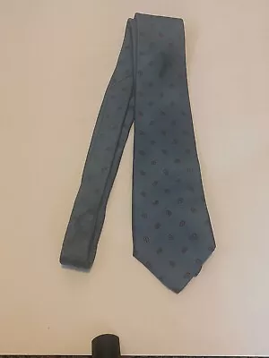 Van Heusen Blue Geometric 100% Italian Silk Tie Made In U.S.A • $10