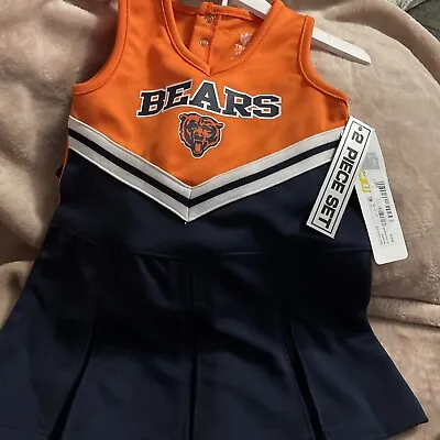 $15.55 • Buy New NFL Team Apparel Chicago Bears Cheerleader Outfit Uniform Size 3T Toddler