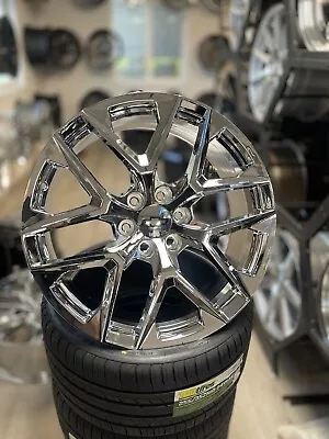 Chrome 22” Snowflake Wheels Rims Tires For Chevy Silverado Suburban Tahoe Z71 • $1999