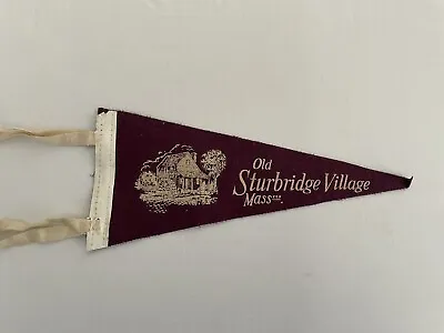 Vintage Old Sturbridge Village Mass. Pennant 5  X 11  1123 • $5.98