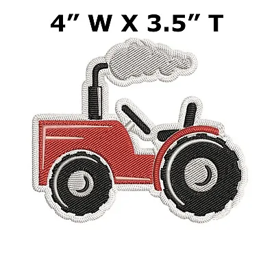 Tractor Iron On Patch Embroidered Applique - Farm Transportation / Kids / Baby • $4.50