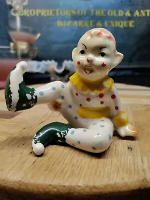 Vintage Jester Clown Porcelain Made In Japan 1940's • $4.95