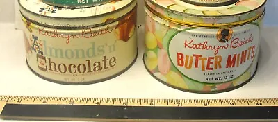 Vintage Katheryn Biech Buttermint Candy Tin & Almonds And Chocolate Candy Tin • $19.99