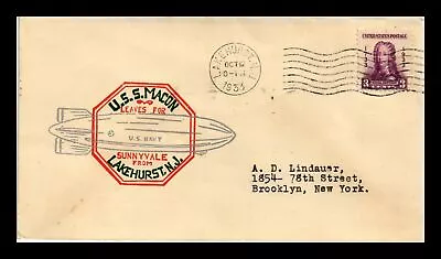 Us Cover Uss Macon Navy Airship Leaves For Sunnyvale From Lakehurst • $1.26