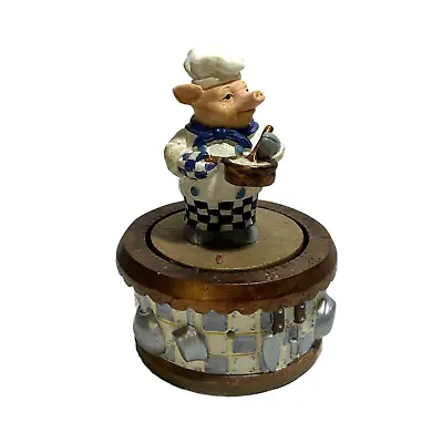 Vintage Boston Warehouse Pig Chef Tick Tock Timer Kitchen Cook Works! * • $28.99