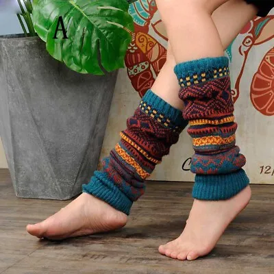 1 Pair Dance Party Vintage Lady Girl Crochet Knitted Knee Leg Warmers Boot Socks • $16.19