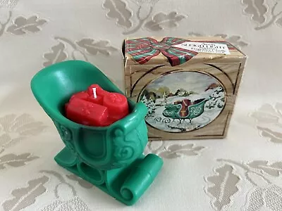 Vintage Avon Sleigh Light Bayberry Fragrance Christmas Candle In Box • $20