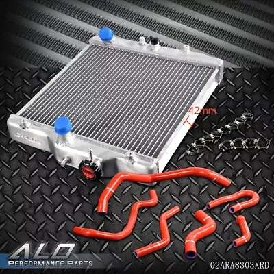 Fit For 92-00 Honda Civic D15/16 EG/EK 2 Row Aluminum Radiator+Silicone Hose • $91.23