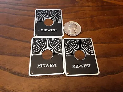 VINTAGE TUBE RADIO BEZEL 0-100 Midwest 3pc Lot Crowe • $8