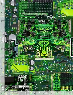 $10.48 • Buy Computer Fabric - Green Circuit Board Packed - Timeless Treasures YARD