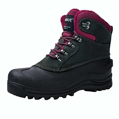 Ladies Womens Waterproof Fleece Ankle Snow Boots Winter Walking Hiking Shoes • £26.92