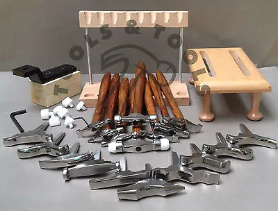 8 Texturing Hammers 10 Miniature Stakes Designing Forming Jewelry Metal Repousse • £224.99