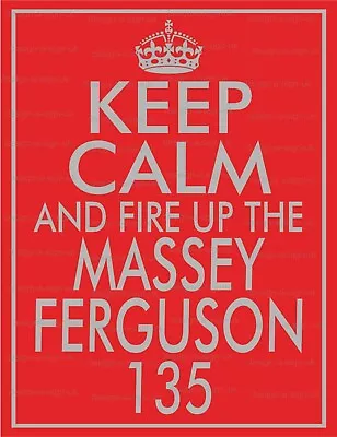 Keep Calm  Massey Ferguson  #m1356 Sign 16 X 12  Aluminium Metal Farm Tractor   • £19.95