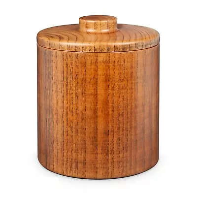 Hand Crafted 1.2L / 40 Oz Solid Wood Ice Bucket With Lid • £29.99