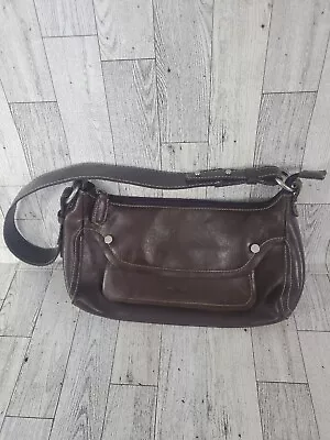 Matties Brown Leather Should Bag Purse Span Collection Medium • £19.57