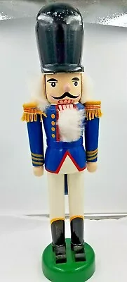 Christmas Nutcracker Swank Inc Wood Royal Guard Hand Painted W/ Box 14   Vintage • $19.99