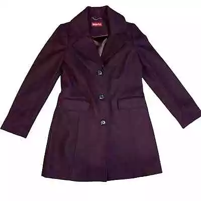 Merona Wool Pea Coat Dark Purple Plumb Womens Size Small • $20