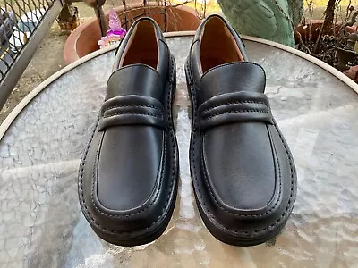 Mephisto Men’s Mobile Black Leather Slip On Loafers Size 7.5 • $40