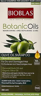 Olive Oil Shampoo For Greasy Hair Anti Hair Loss 360ml Bioblas Botanic Oils • £15.49