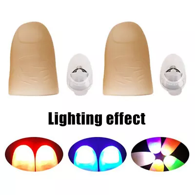 2Pcs Lighting Thumb Light LED Simulation Skill Finger Magician Finger Props AU • $10.61