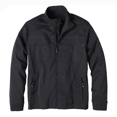 Prana Ogden Mens Jacket Small Nylon Full Zip Stretch Dark Gray Zippered Pockets • $20