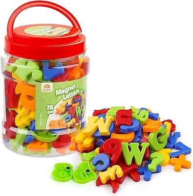 Coogam Uppercase Lowercase Magnetic Letters And Numbers For Children Math Symbol • £14.99