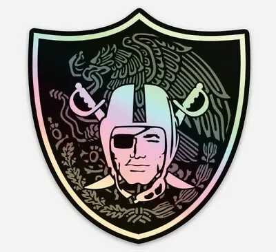 LARGE Las Vegas Raiders Holographic Mexico STICKER- Football Raiders Oakland NFL • $6.99