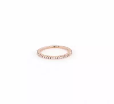 Memoire 14k Rose Gold Eternity Diamond Wedding Anniversary Band .33 CTTW • $1695