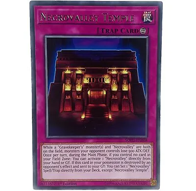 YUGIOH Necrovalley Temple SOFU-EN068 Rare Card 1st Edition NM-MINT • £1.25