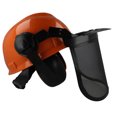 WAR TEC Chainsaw Forestry Protection Helmet Hat & Steel Mesh Visor For All Users • £21.99