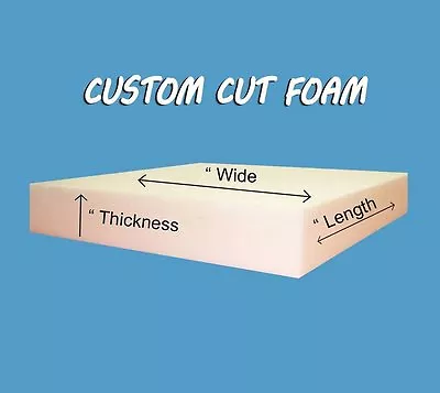 Custom Cut Upholstery Foam Cushion Any Size Firm - Free Shipping • $234.99