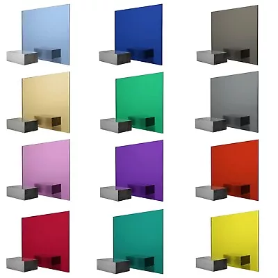 Acrylic Colour Perspex Mosaic Safety Mirror Tiles 55mm 100mm 150mm & 200mm Sq • $4.30