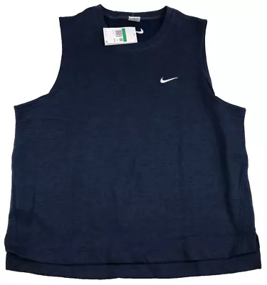 Nike Dri-FIT Golf Vest Mens XL Blue Heather Stretch Crew Neck DR5289-410 NEW $85 • $50