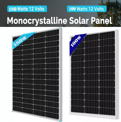 100W 180W 200W 360W Solar Panel Kit 12V Mono RV Campervan Caravans Boat Van • £47.99