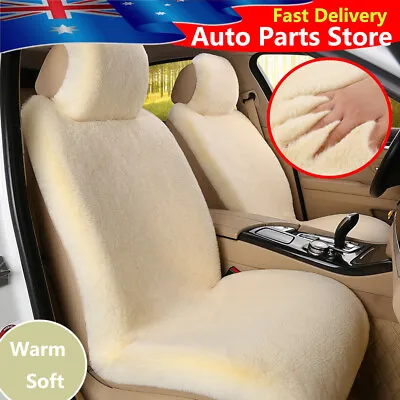Faux Sheepskin Winter Car Seat Covers Cushion Plush Pad For Holden Car Accessory • $83.83